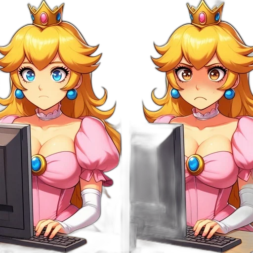 crown, dress, pixel art, 3d render transparent PNG cut-out