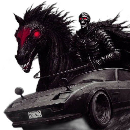 car, dragon, creature, concept art transparent PNG cut-out