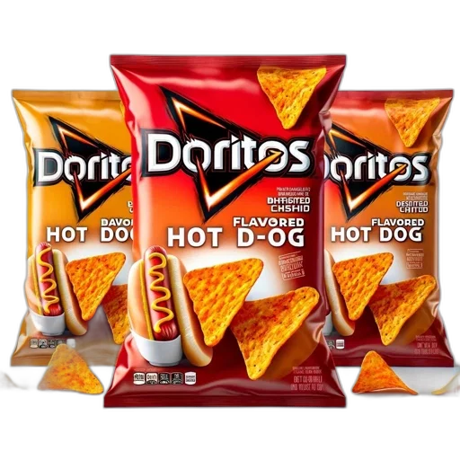 food, three, bags, doritos transparent PNG cut-out