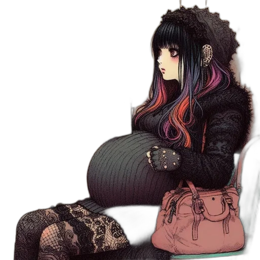 jacket, hat, hair, creature transparent PNG cut-out