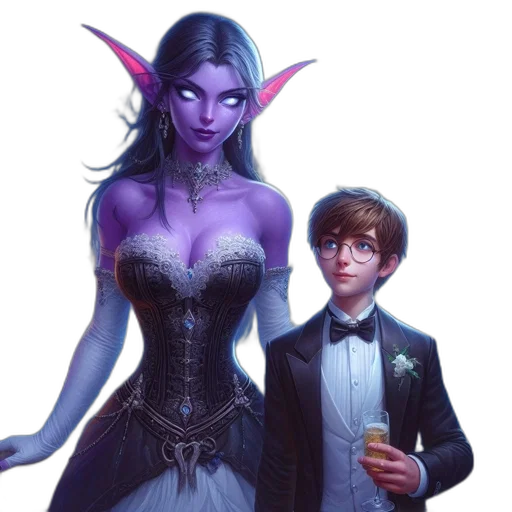 dress, fantasy art, concept art, comic book art transparent PNG cut-out