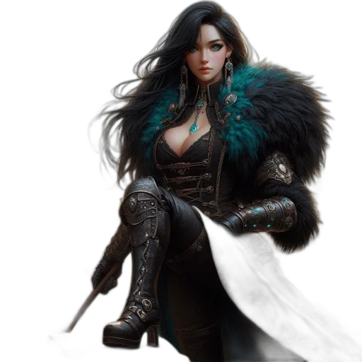 fantasy art, concept art, comic book art, photorealistic transparent PNG cut-out