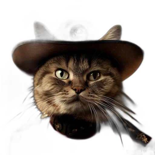 hat, staff, animal, face transparent PNG cut-out