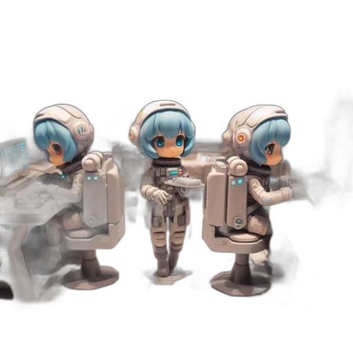 robot, concept art, 3d render, cyberpunk transparent PNG cut-out