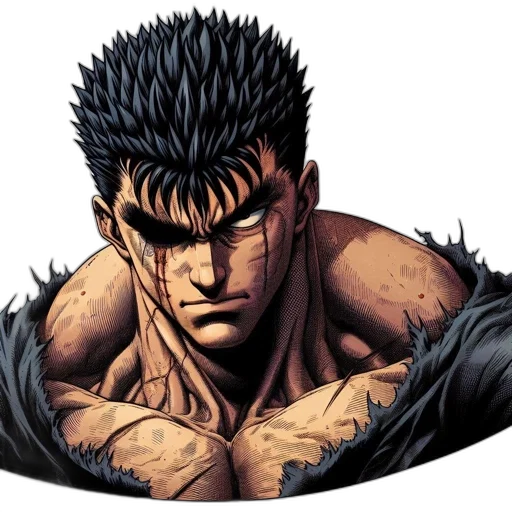 hair, face, comic book art, concept art transparent PNG cut-out