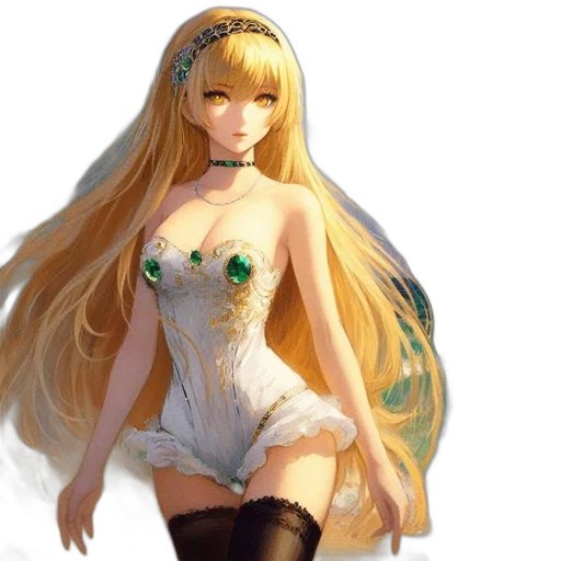 dress, fantasy art, concept art, anime transparent PNG cut-out