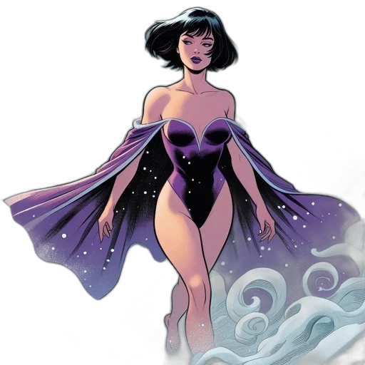 dress, comic book art, concept art, animated transparent PNG cut-out