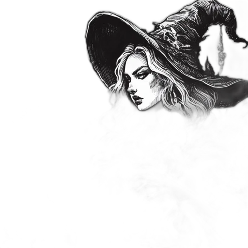 hat, crown, staff, face transparent PNG cut-out