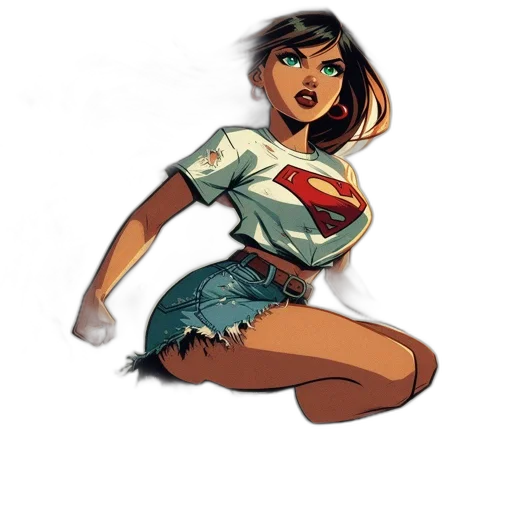 dress, comic book art, concept art, cartoon transparent PNG cut-out