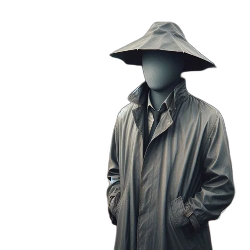 jacket, mask, hat, staff transparent PNG cut-out