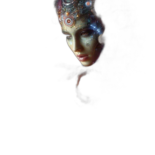 mask, crown, face, robot transparent PNG cut-out