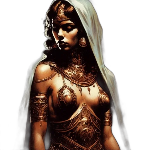 jewelry, dress, fantasy art, comic book art transparent PNG cut-out