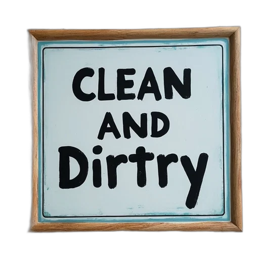 word, clean, dirty, dishwasher transparent PNG cut-out