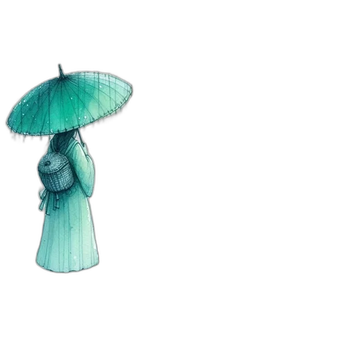 umbrella, hat, dress, flower transparent PNG cut-out