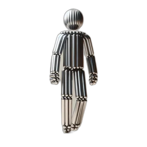 robot, staff, jewelry, jacket transparent PNG cut-out