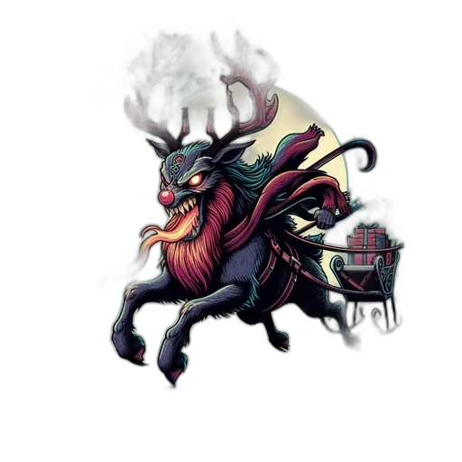 dragon, staff, creature, mask transparent PNG cut-out