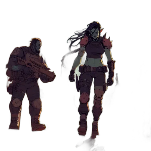 concept art, fantasy art, pixel art, comic book art transparent PNG cut-out