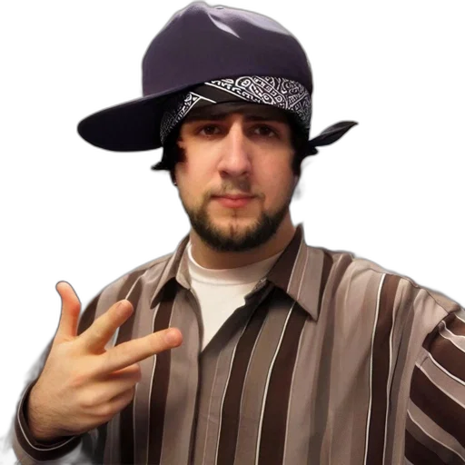 hat, jacket, staff, face transparent PNG cut-out