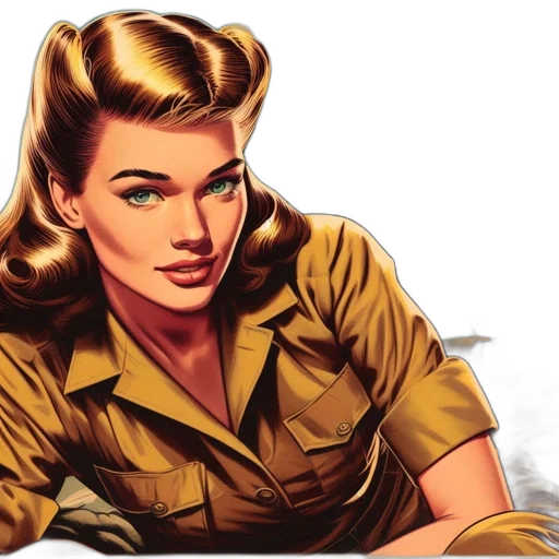 face, jacket, staff, comic book art transparent PNG cut-out