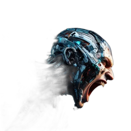 robot, face, mask, creature transparent PNG cut-out