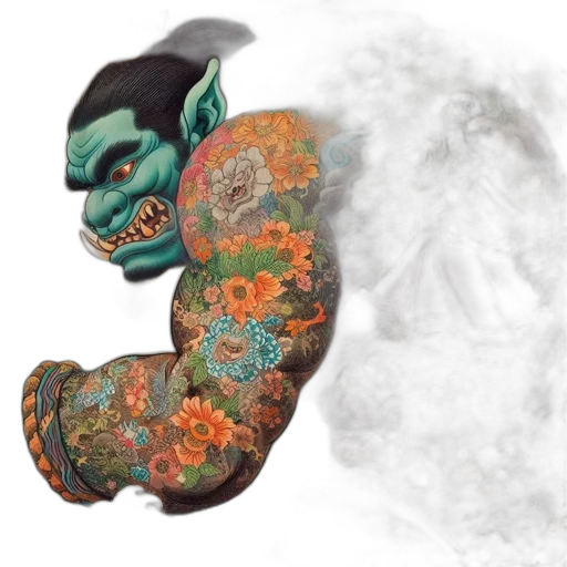 mask, dragon, staff, face transparent PNG cut-out