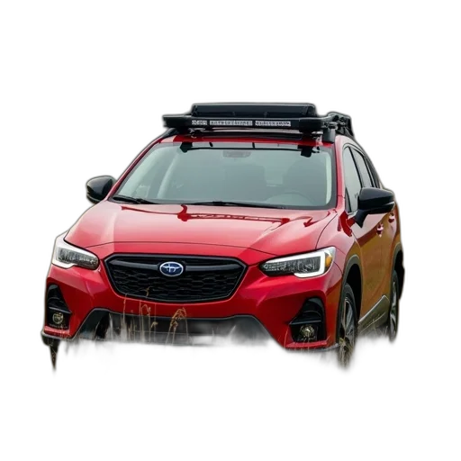 car, red, black, roof transparent PNG cut-out