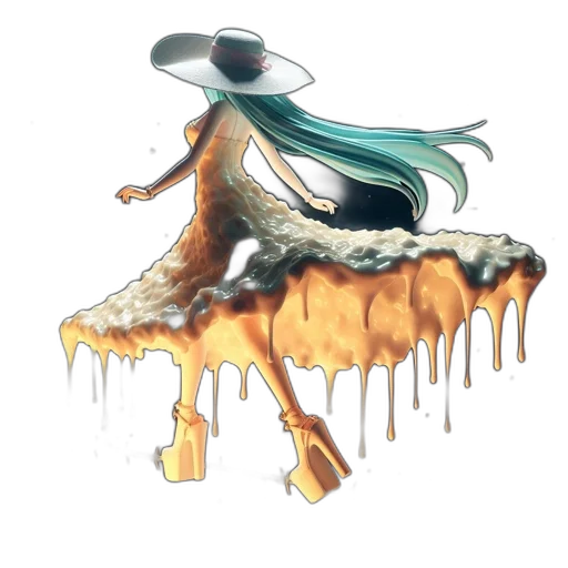 creature, dragon, hair, dress transparent PNG cut-out