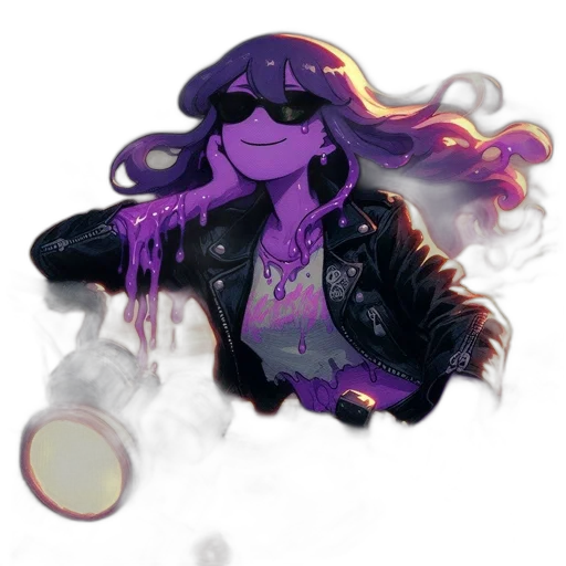 jacket, staff, concept art, vaporwave transparent PNG cut-out