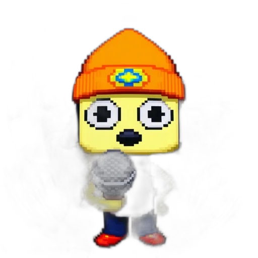 hat, staff, mask, pixel art transparent PNG cut-out