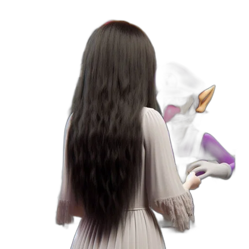 hair, dress, crown, creature transparent PNG cut-out