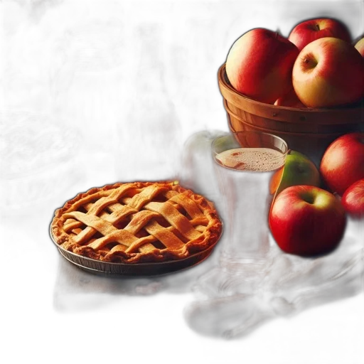 food, crown, photorealistic, 3d render transparent PNG cut-out