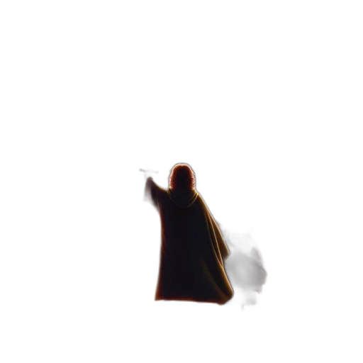 dress, staff, creature, mask transparent PNG cut-out