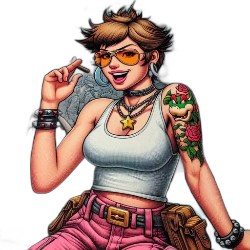 jewelry, comic book art, cyberpunk, concept art transparent PNG cut-out