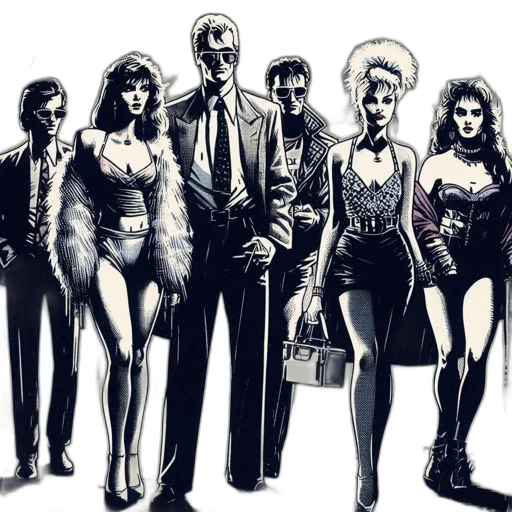 comic book art, concept art, cartoon, fantasy art transparent PNG cut-out