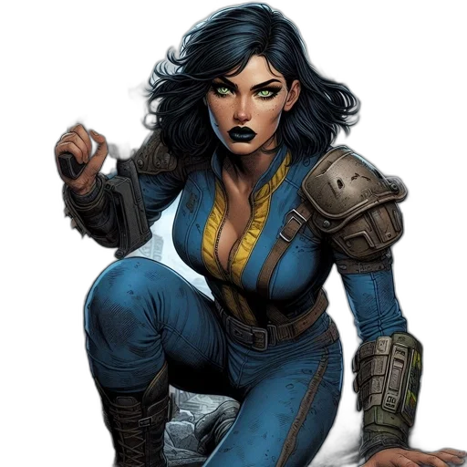 comic book art, concept art, fantasy art, cartoon transparent PNG cut-out