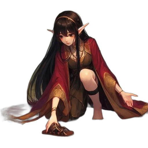 dragon, staff, creature, dress transparent PNG cut-out