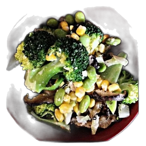 food, photorealistic, bowl, broccoli transparent PNG cut-out