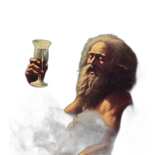 bottle, face, concept art, fantasy art transparent PNG cut-out