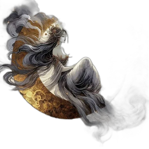 dragon, hair, mask, crown transparent PNG cut-out