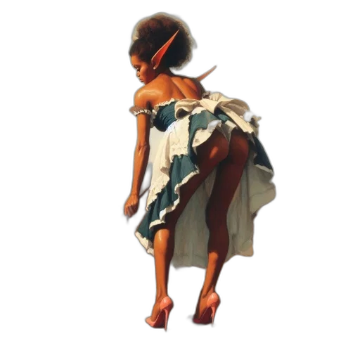 dress, umbrella, concept art, pixel art transparent PNG cut-out