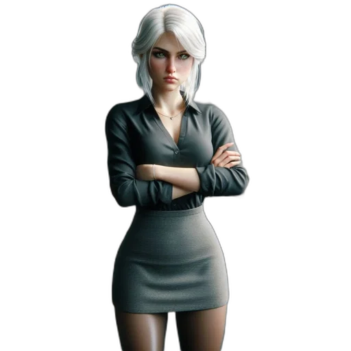 jacket, dress, staff, concept art transparent PNG cut-out