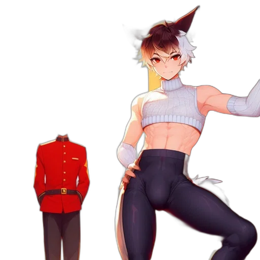staff, jacket, creature, concept art transparent PNG cut-out