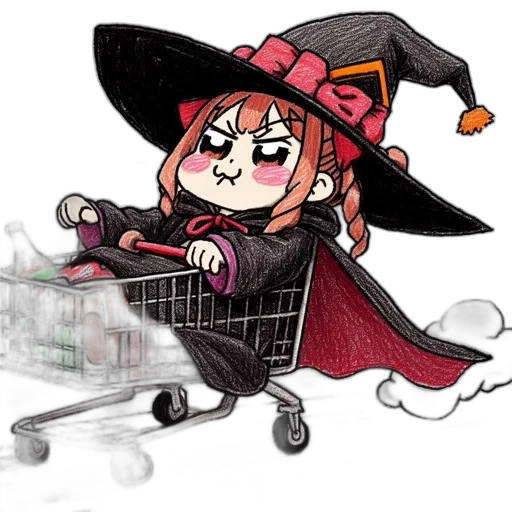 hat, staff, anime, concept art transparent PNG cut-out