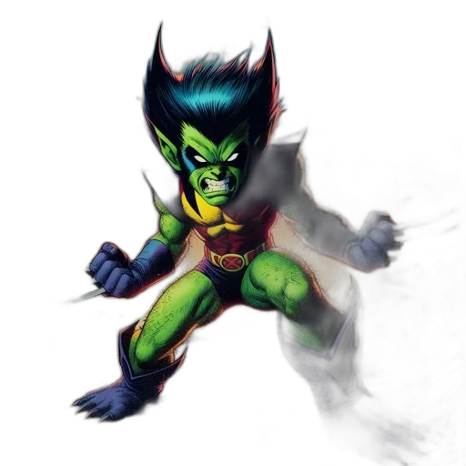 comic book art, concept art, fantasy art, 3d render transparent PNG cut-out