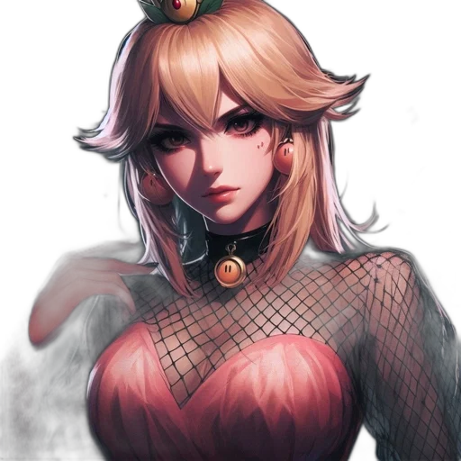 crown, dress, staff, face transparent PNG cut-out
