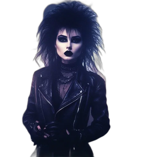 jacket, hair, cyberpunk, concept art transparent PNG cut-out