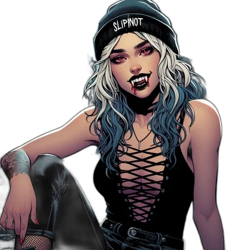 comic book art, concept art, cyberpunk, cartoon transparent PNG cut-out