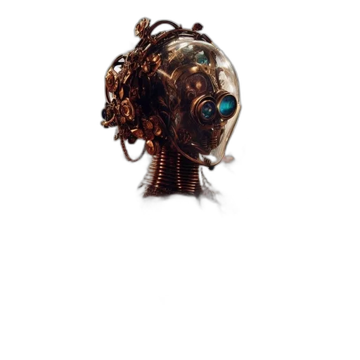 mask, robot, creature, crown transparent PNG cut-out