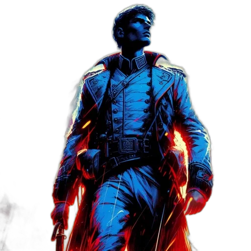 jacket, comic book art, concept art, red transparent PNG cut-out