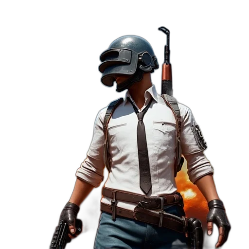 weapon, staff, jacket, hat transparent PNG cut-out